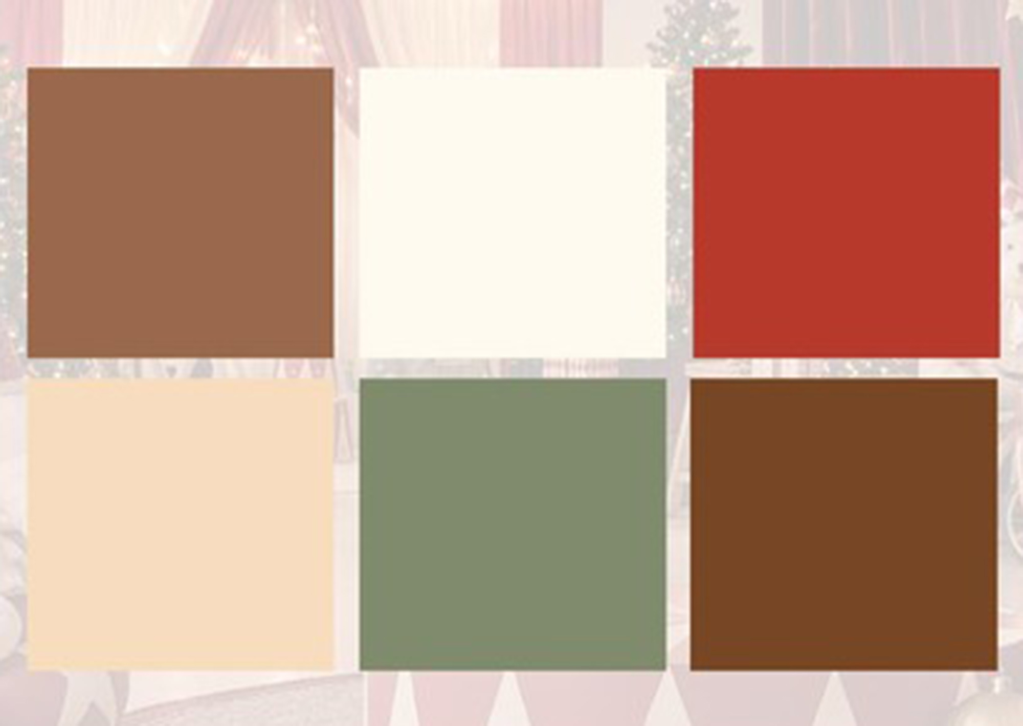 Paleta de cores do cenário de Natal 2026